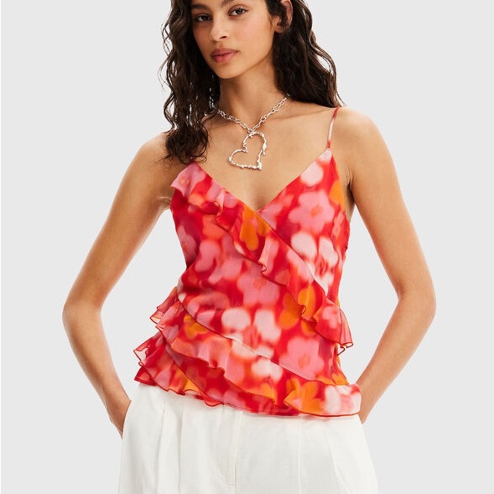 Desigual Floral Strappy Top